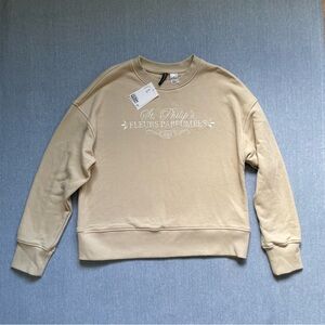 NWT H&M Sweatshirt Size XS in Light Beige